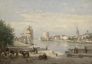 The Harbor of La Rochelle Jean Baptiste Camille  Corot